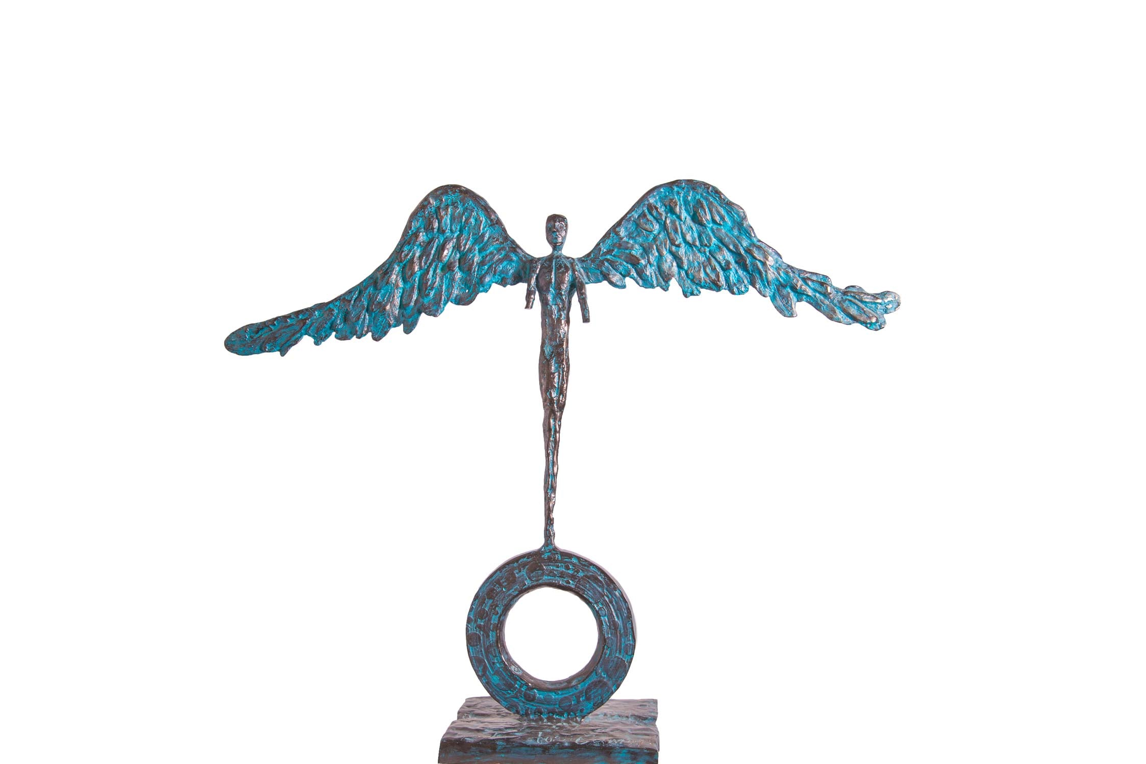 His Angels - wall sculpture by Ivan Guaderrama