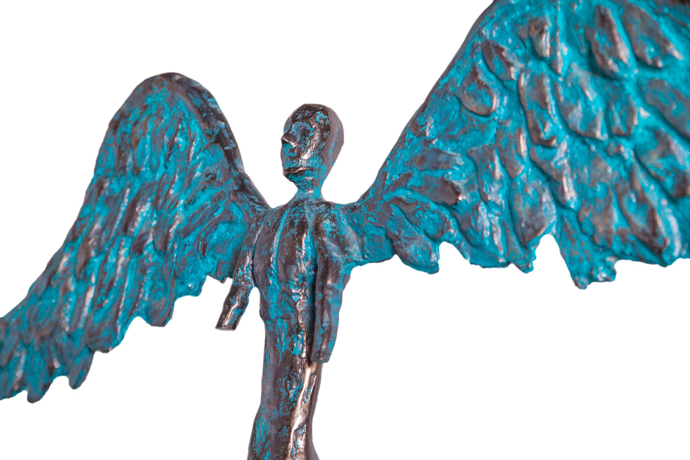 His Angels canvas print in room setting - wall sculpture by Ivan Guaderrama
