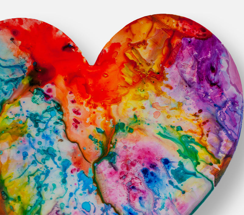 IN LOVE WITH YOU canvas print in room setting - heart painting by Ivan Guaderrama