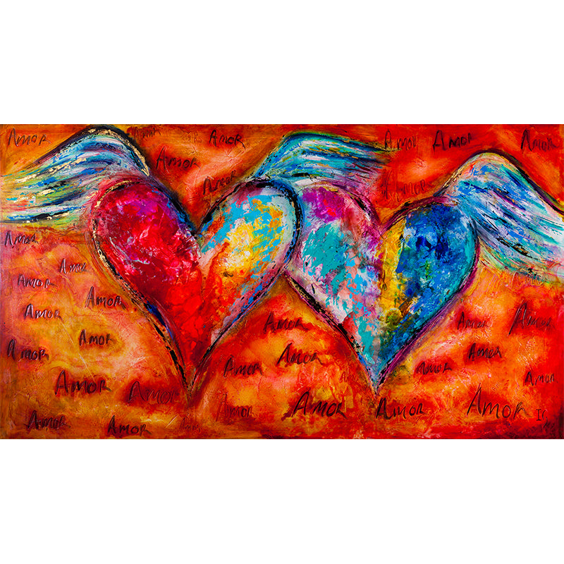 I Found Love In You - original angel painting by Ivan Guaderrama