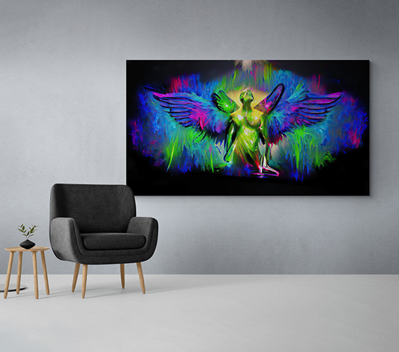 Invictus - LIMITED EDITION canvas print in room setting - original painting by Ivan Guaderrama