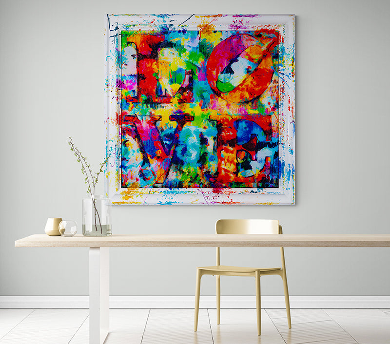 LOVE YOU GRACE - LIMITED EDITION DELUXE artwork detail - original abstract painting wall art