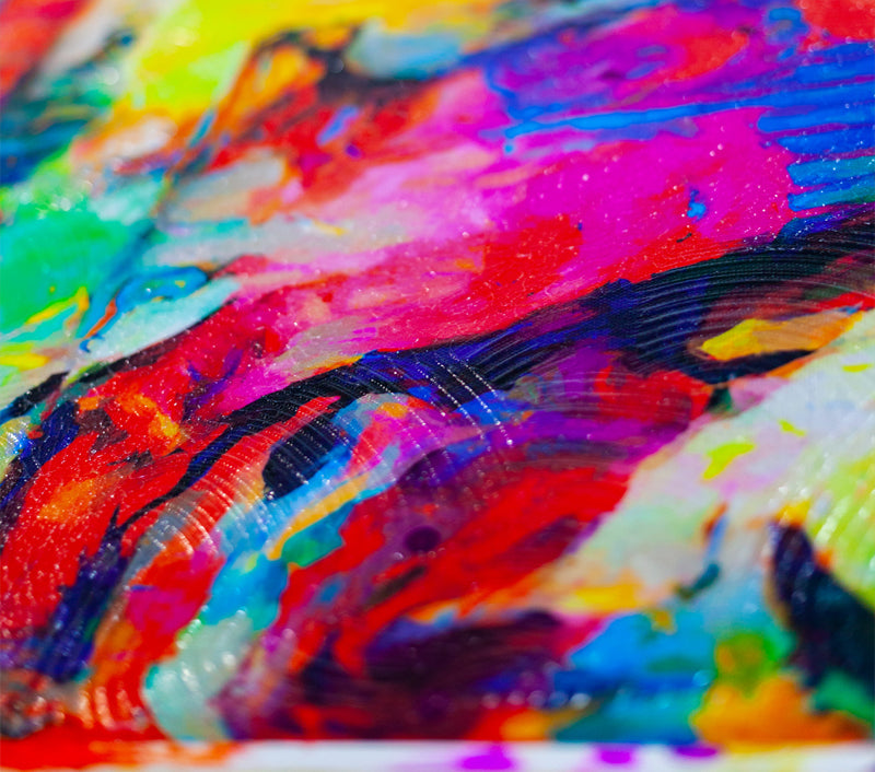 LOVE YOU GRACE - LIMITED EDITION DELUXE canvas print in room setting - abstract art by Ivan Guaderrama