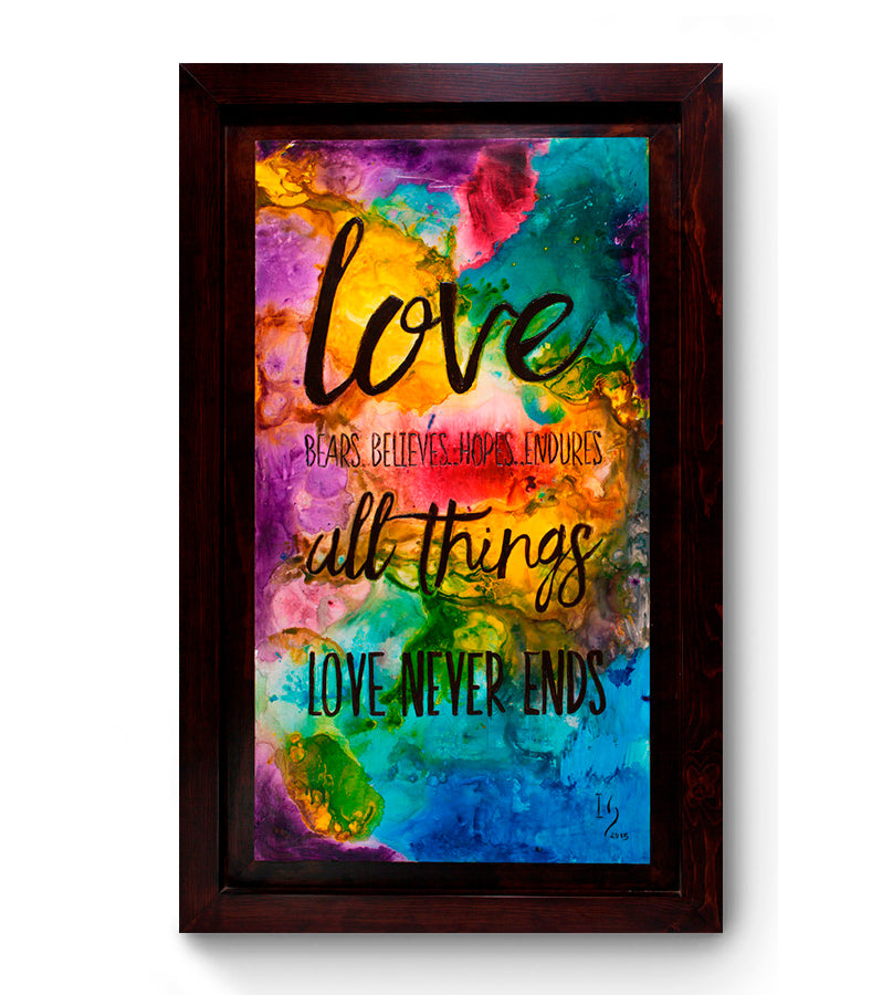 Love never ends - original abstract painting by Ivan Guaderrama