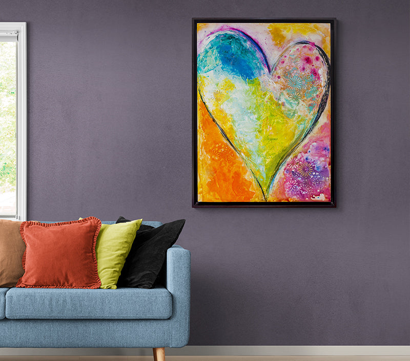 Love Spring canvas print in room setting - original painting by Ivan Guaderrama