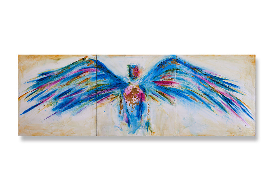 MY HOPE - original angel painting by Ivan Guaderrama