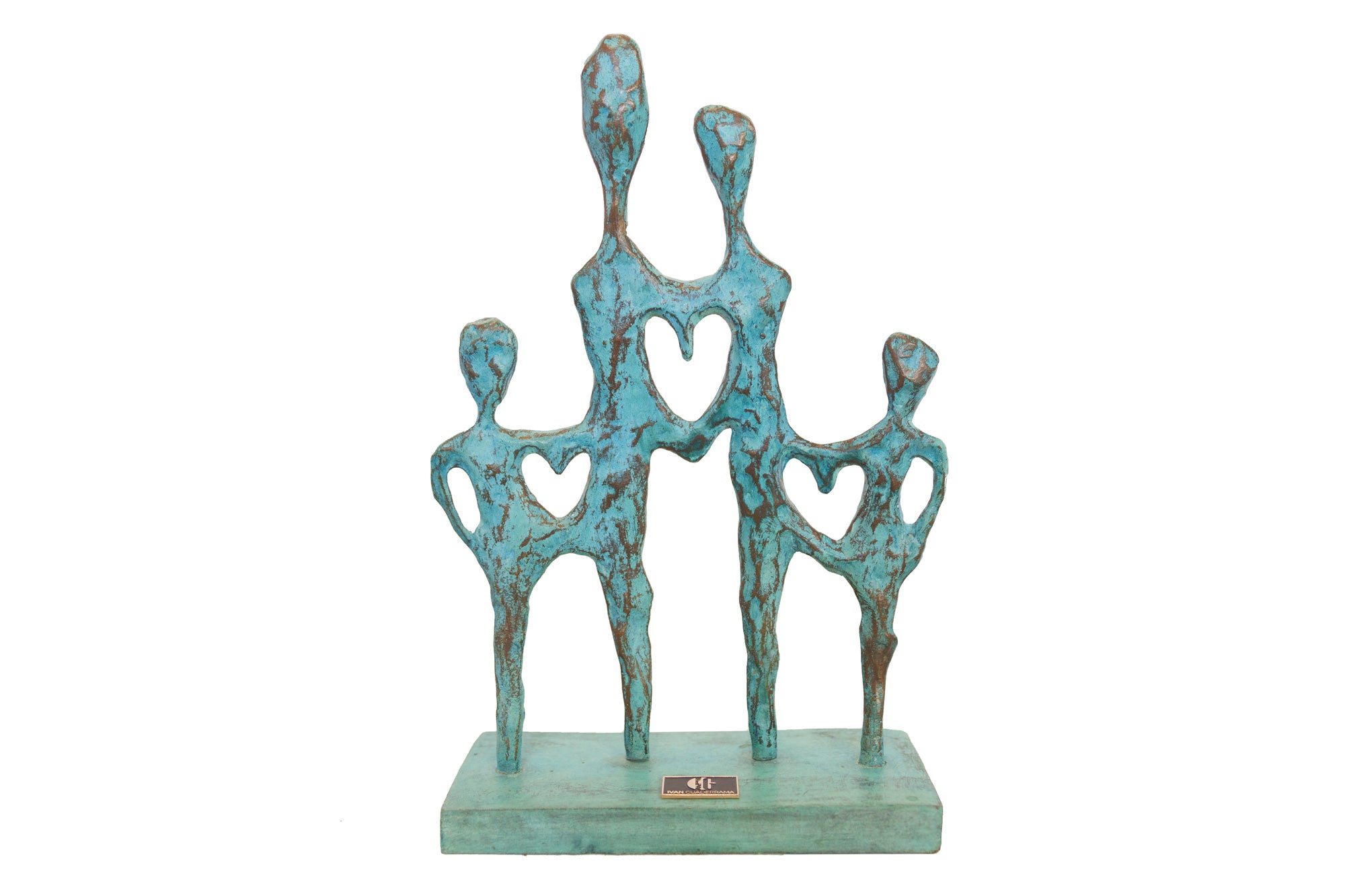 Our family canvas print in room setting - wall sculpture by Ivan Guaderrama