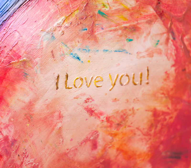 Pure Heart Meaning canvas print in room setting - heart painting by Ivan Guaderrama