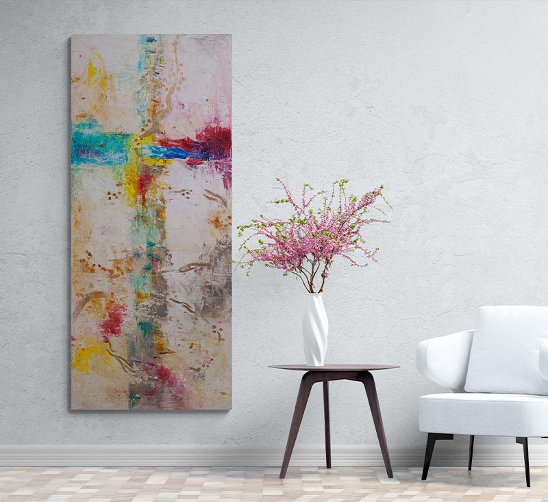 Promise canvas print in room setting - abstract art by Ivan Guaderrama