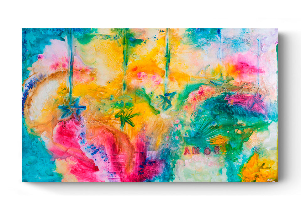 In Heaven - original abstract painting by Ivan Guaderrama