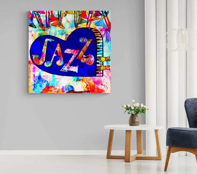 Sound of Love - Limited Edition canvas print in room setting - limited edition art by Ivan Guaderrama