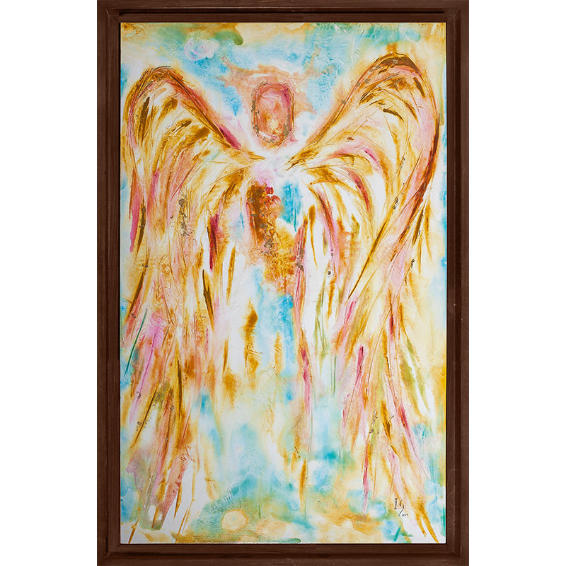 Stand Firm - original angel painting by Ivan Guaderrama
