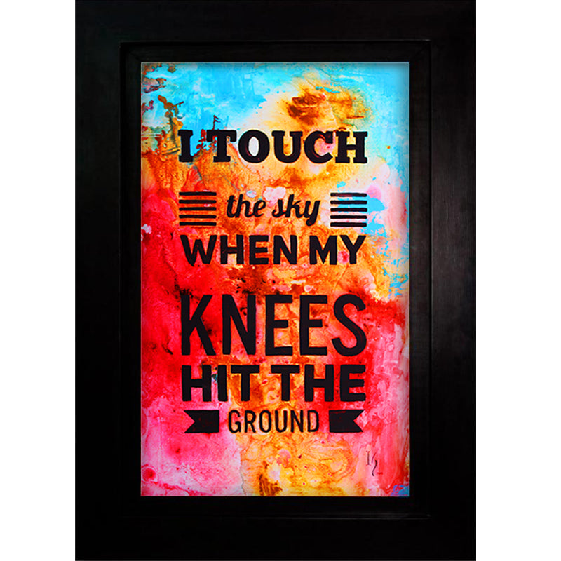 Touch the sky - original inspirational lettering art by Ivan Guaderrama