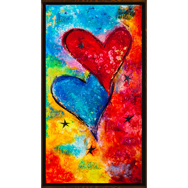 Touch My Soul - original heart painting by Ivan Guaderrama