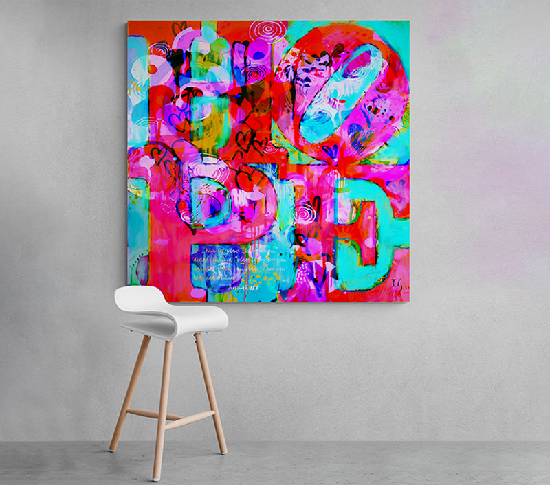 Way To Hope - Limited Edition canvas print in room setting - angel painting by Ivan Guaderrama
