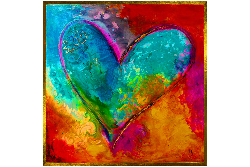 With You Forever canvas print in room setting - original painting by Ivan Guaderrama
