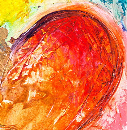 WONDERFUL canvas print in room setting - heart painting by Ivan Guaderrama