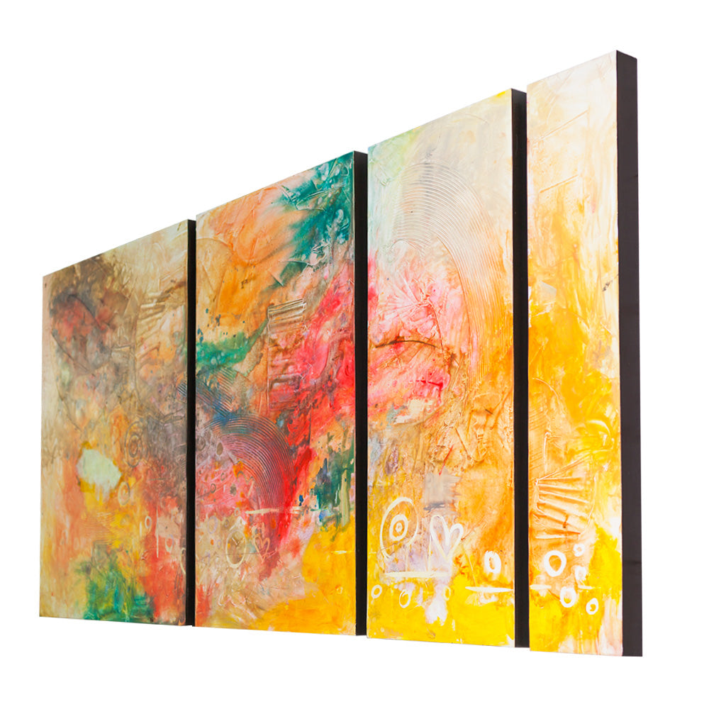 Dear canvas print in room setting - abstract art by Ivan Guaderrama
