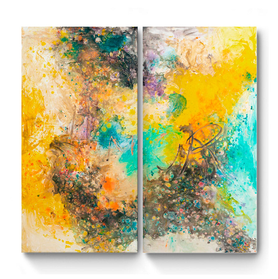 Love For Two - original abstract painting by Ivan Guaderrama
