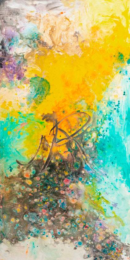 Love For Two canvas print in room setting - abstract art by Ivan Guaderrama