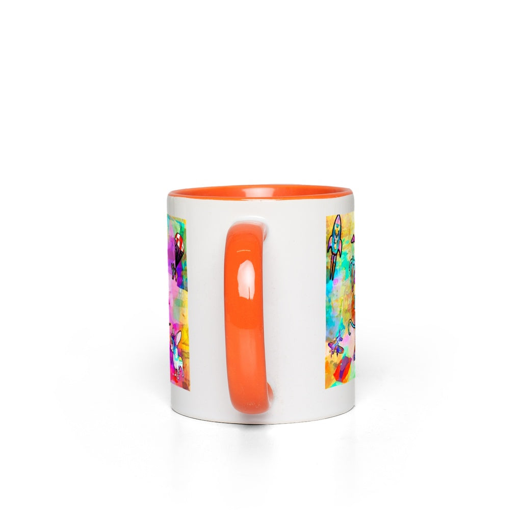 Today I Choose Joy Interactive Mug canvas print in room setting - interactive art by Ivan Guaderrama