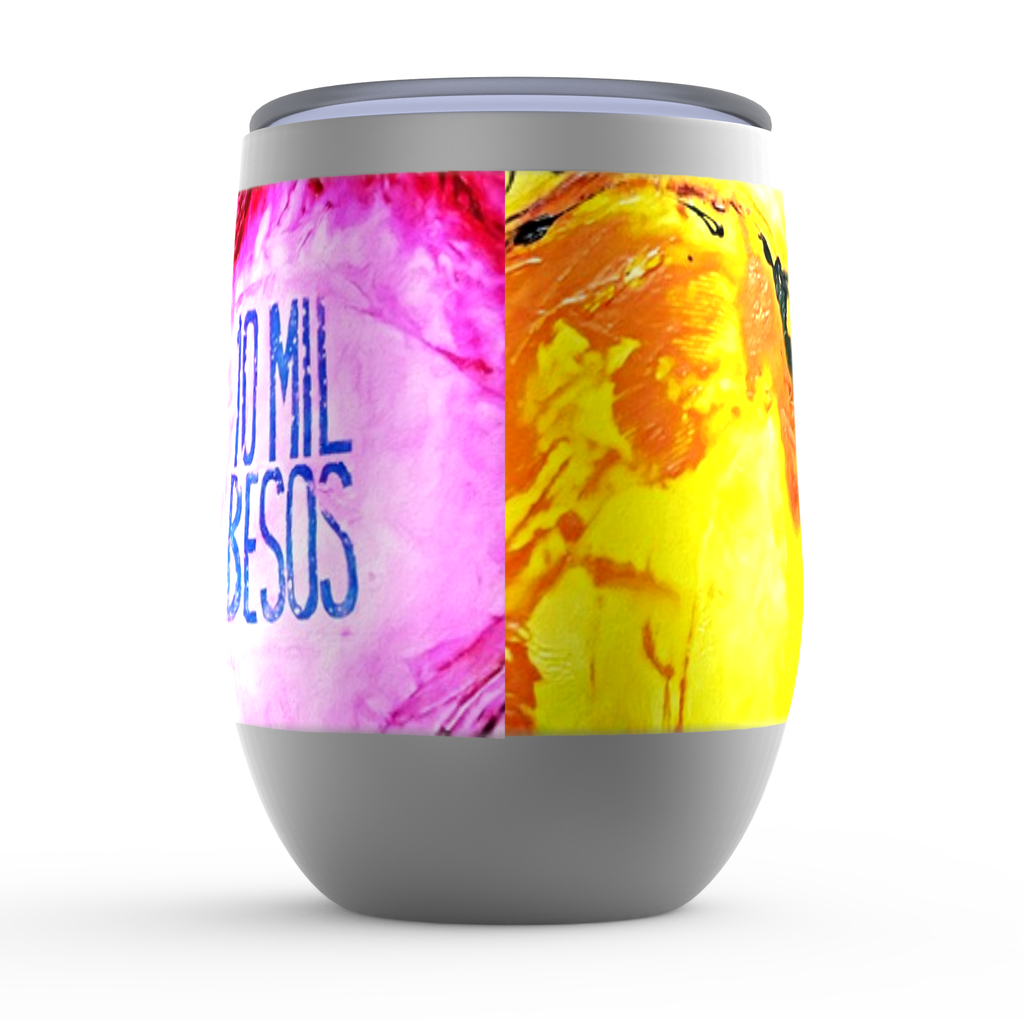 My heart is yearning for your love Stemless Wine Tumblers canvas print in room setting - christian tumbler by Ivan Guaderrama
