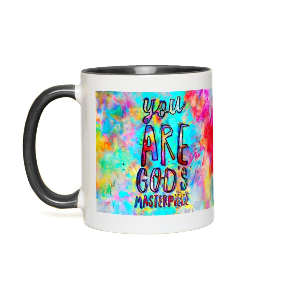 You are God's Masterpiece Interactive Mug canvas print in room setting - interactive art by Ivan Guaderrama