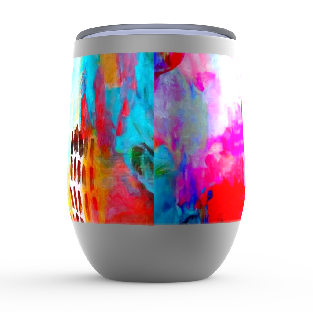 Special Friend Stemless Wine Tumblers canvas print in room setting - christian tumbler by Ivan Guaderrama