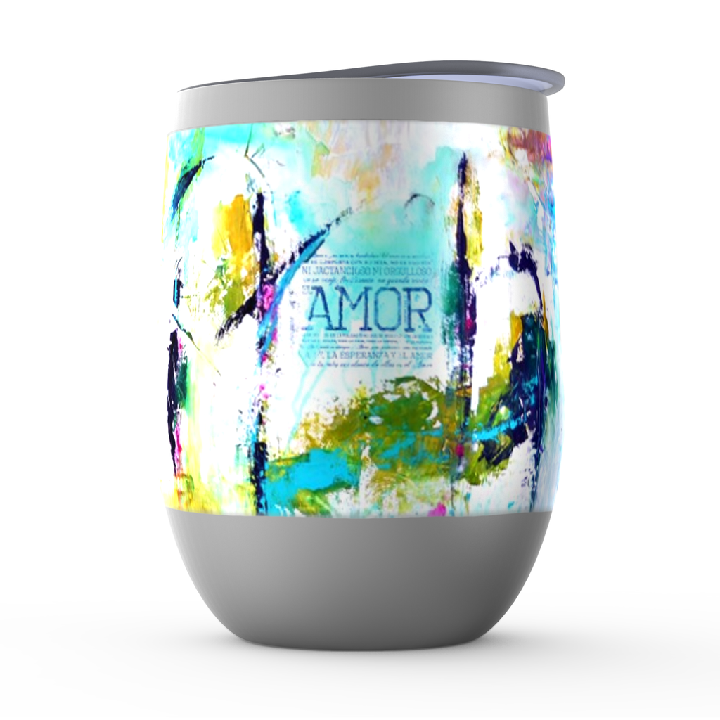 Faith Stemless Wine Tumblers - christian inspirational tumbler by Ivan Guaderrama
