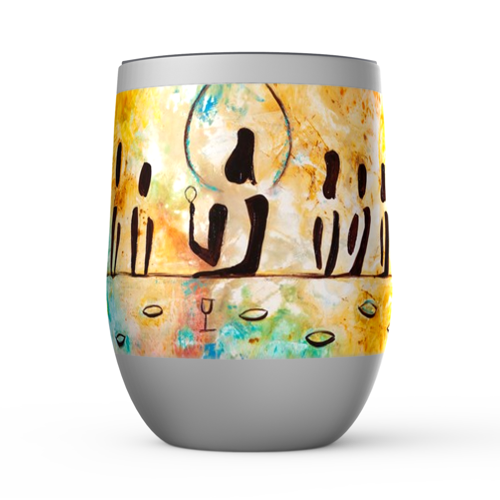 Last Supper Stemless Wine Tumblers - christian inspirational tumbler by Ivan Guaderrama