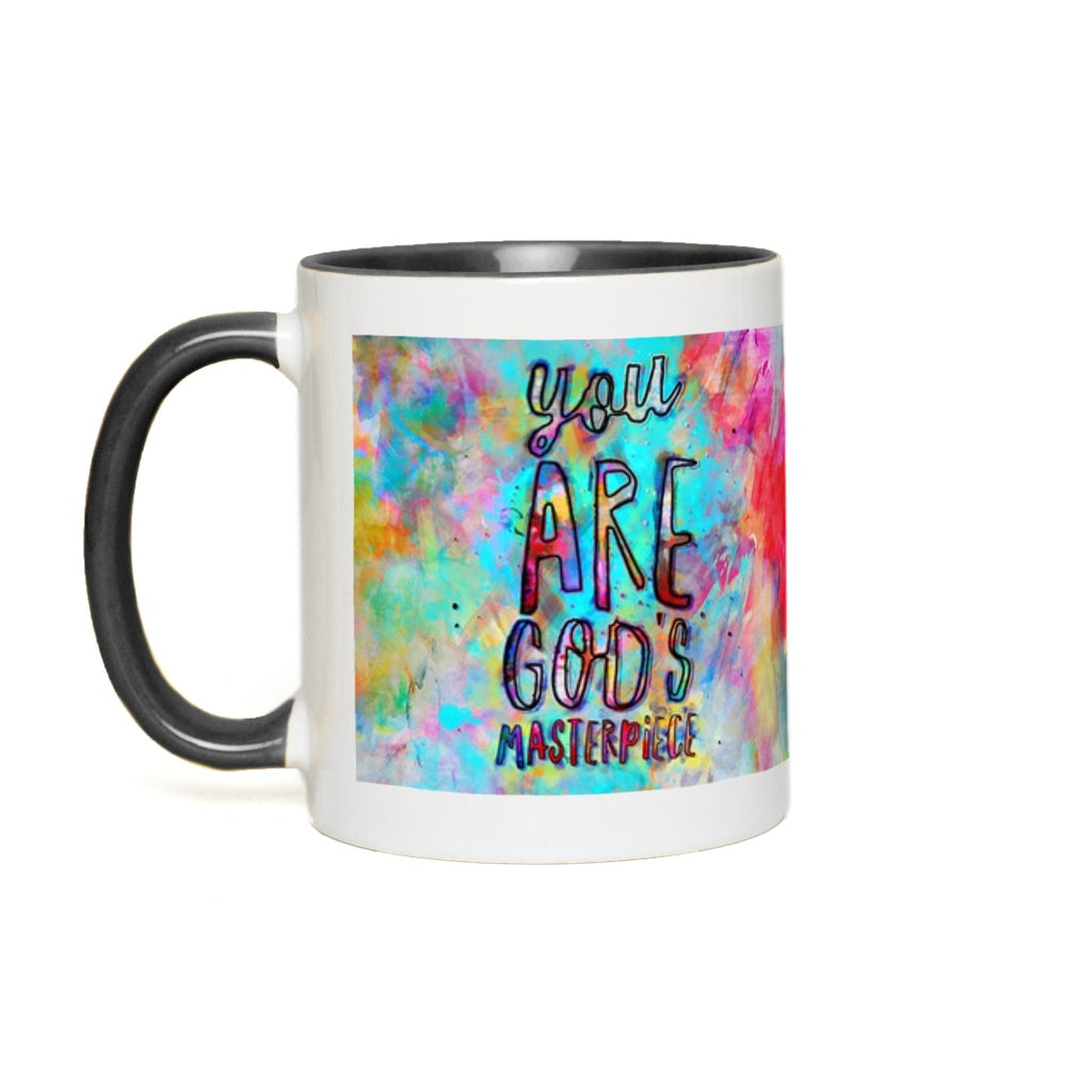 You are God's Masterpiece Interactive Mug canvas print in room setting - interactive art by Ivan Guaderrama