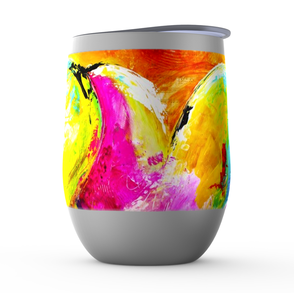 Te Amo Stemless Wine Tumblers canvas print in room setting - christian tumbler by Ivan Guaderrama