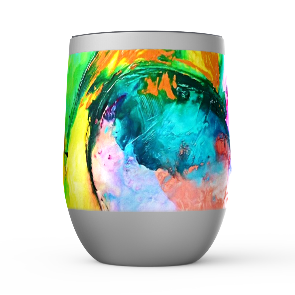 My heart is yearning for your love Stemless Wine Tumblers canvas print in room setting - christian tumbler by Ivan Guaderrama