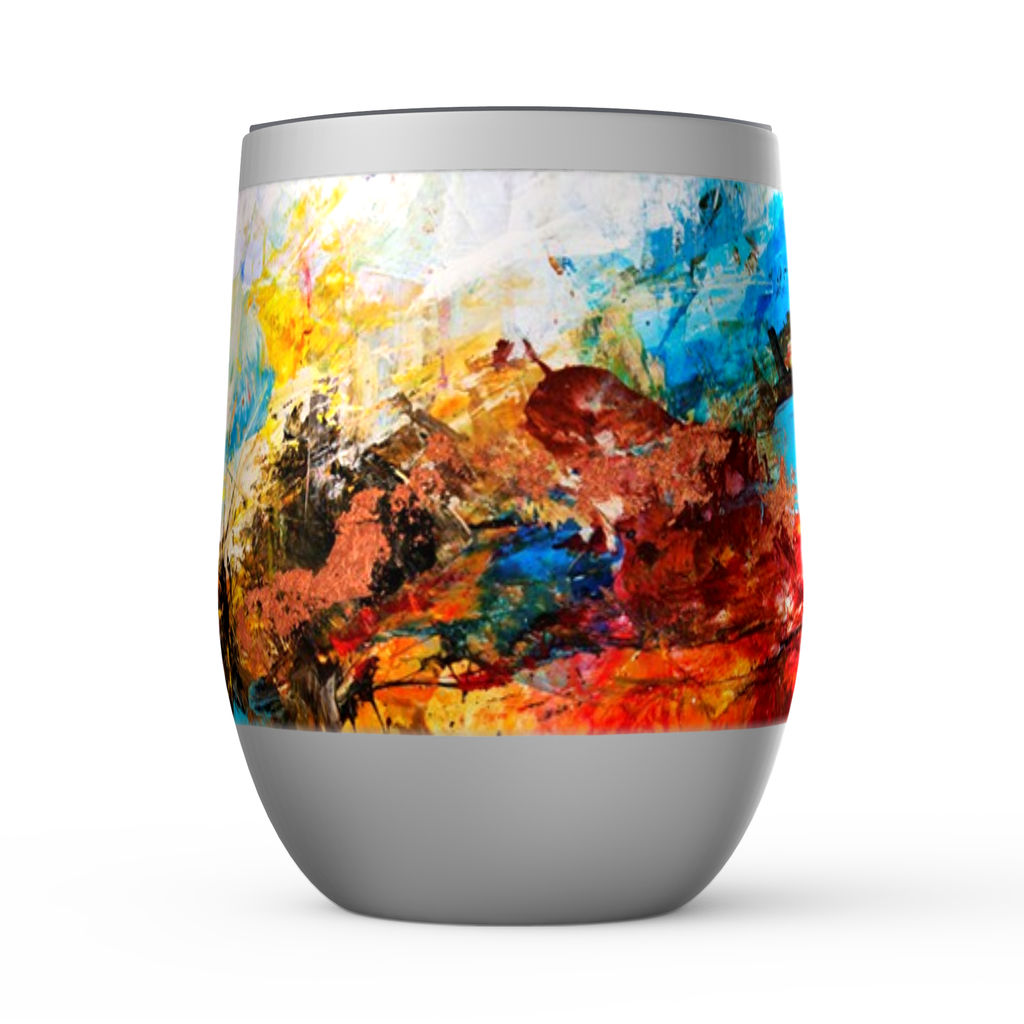 Amazing Grace Stemless Wine Tumblers - christian inspirational tumbler by Ivan Guaderrama