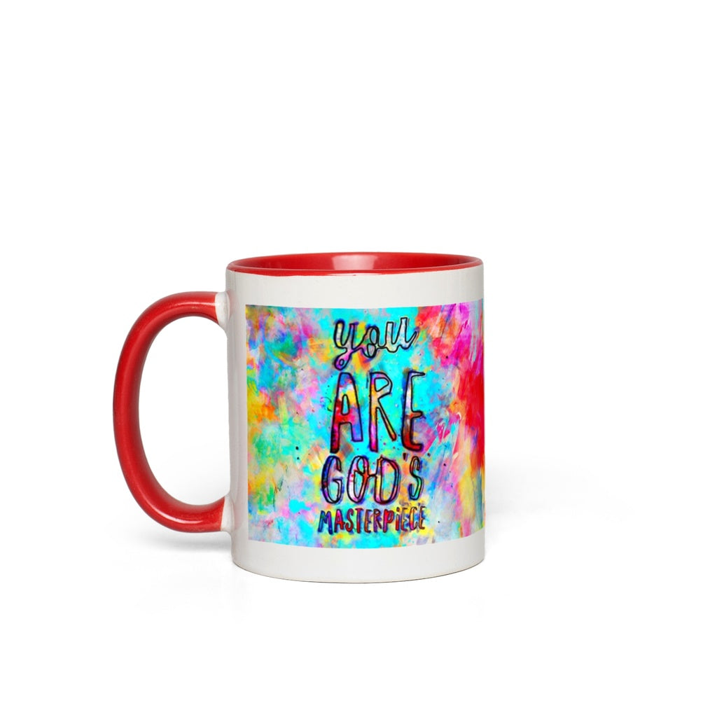 You are God's Masterpiece Interactive Mug canvas print in room setting - interactive art by Ivan Guaderrama