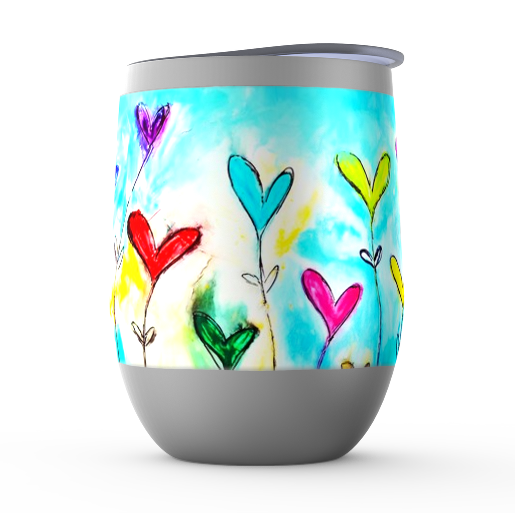 Flowers Stemless Wine Tumblers - christian inspirational tumbler by Ivan Guaderrama