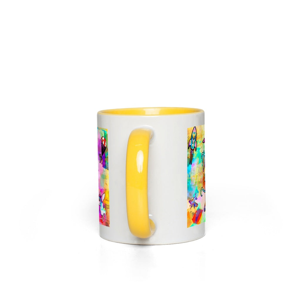 Today I Choose Joy Interactive Mug canvas print in room setting - interactive art by Ivan Guaderrama