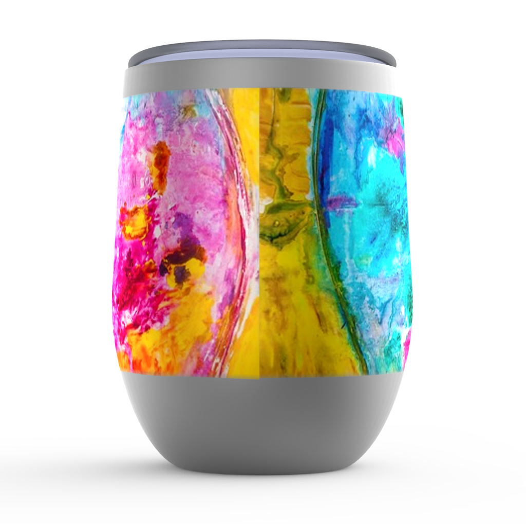 Where You Go I'll Go Stemless Wine Tumblers canvas print in room setting - christian tumbler by Ivan Guaderrama