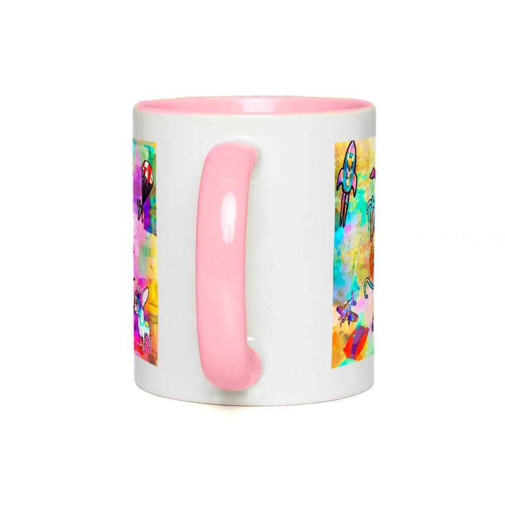 Today I Choose Joy Interactive Mug canvas print in room setting - interactive art by Ivan Guaderrama